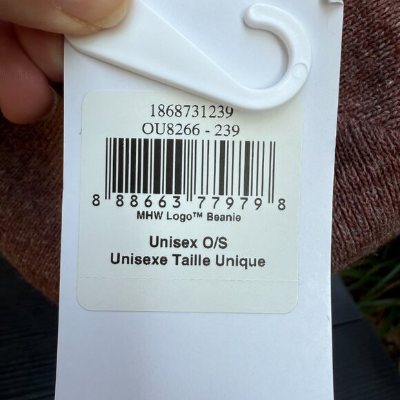 Mountain Hardwear MHW Logo Beanie Unisex One Size Hat Purple Winter Warm New - Picture 7 of 7